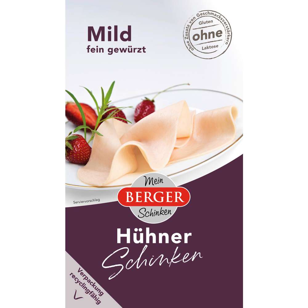 Produktabbildung Berger Hühner Schinken, Mild