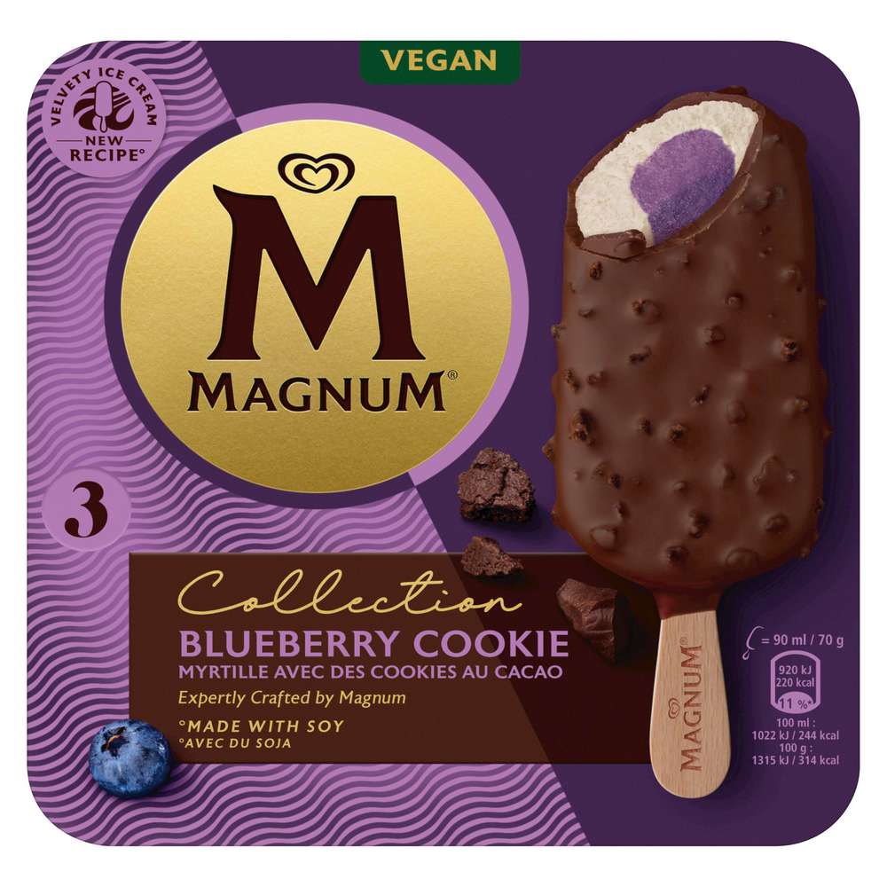 Produktabbildung Magnum Stiel-Eis, Blueberry Cookie Vegan 