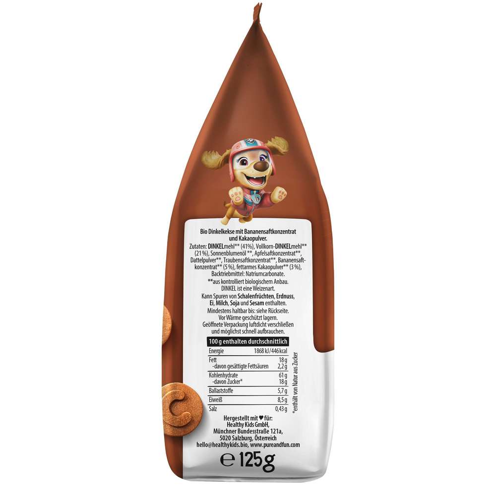 Produktabbildung Pure & Fun Bio Helden Kekse Paw Patrol, Banane/Kakao/Dinkel