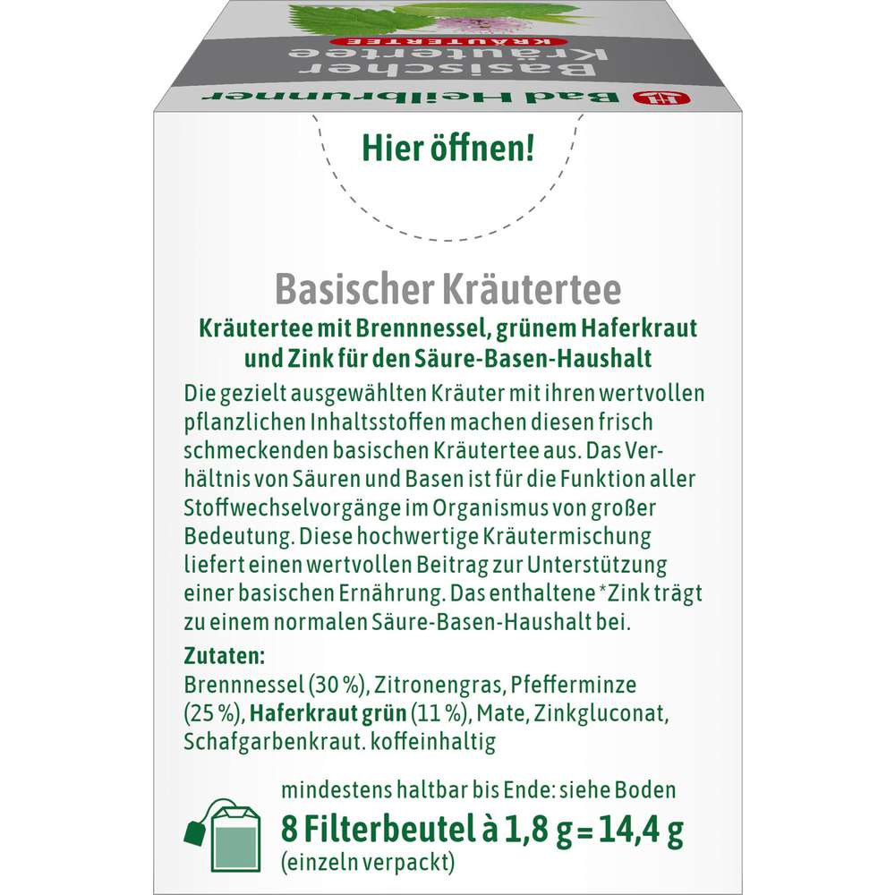 Produktabbildung Bad Heilbrunner Basische Kräuter Tee