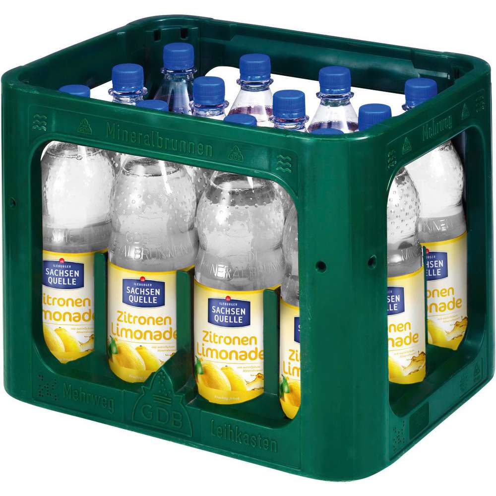 Produktabbildung Ileburger Sachsen Quelle Zitronen Limonade (12x 1,000 Liter)