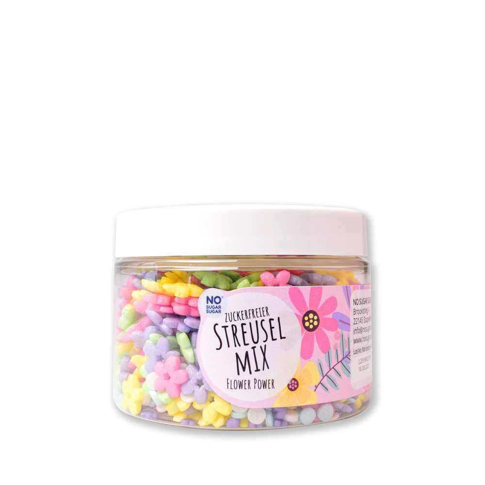 Produktabbildung No Sugar Streuselmix Flower Power, zuckerfrei