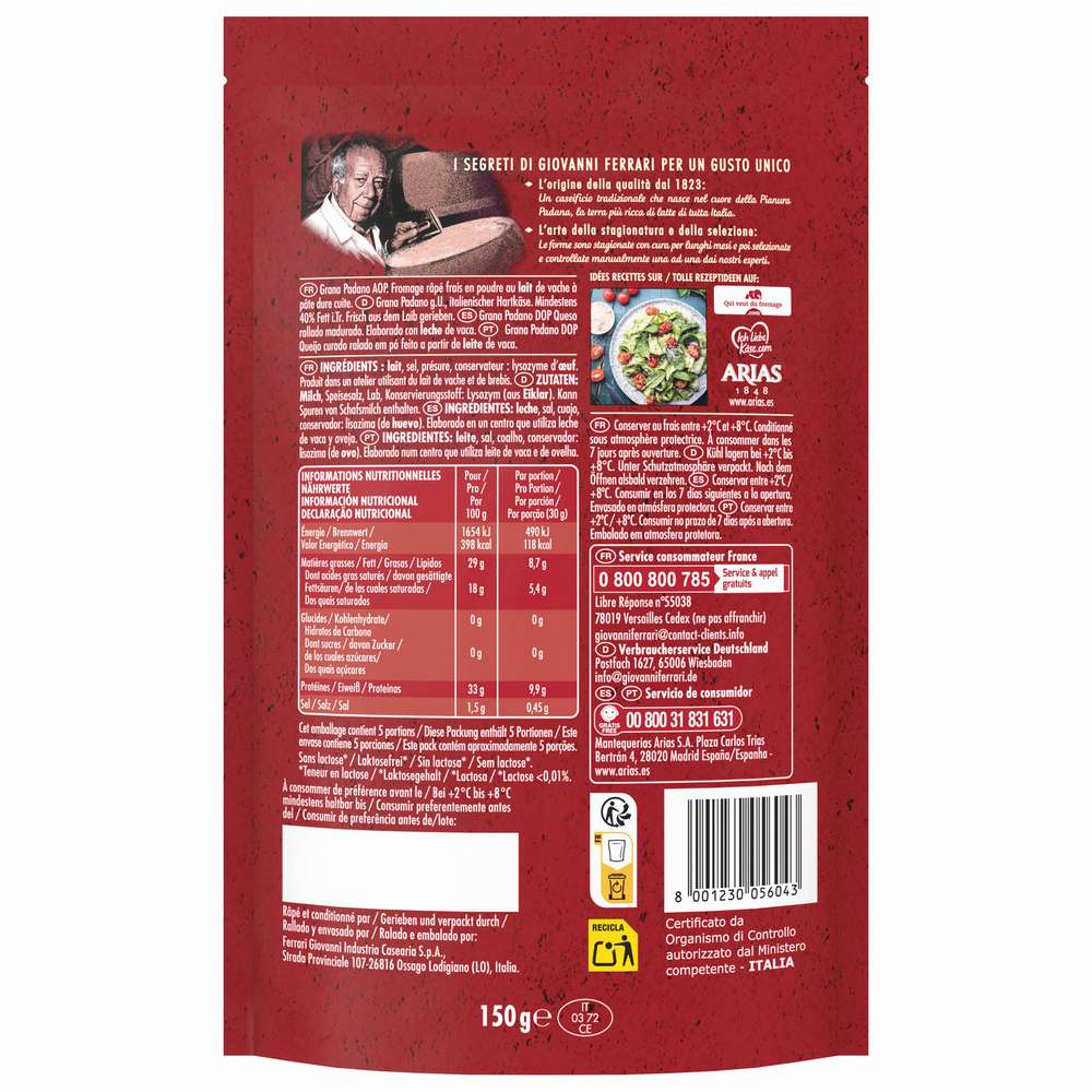 Produktabbildung Giovanni Ferrari Reibekäse Grana Pandano