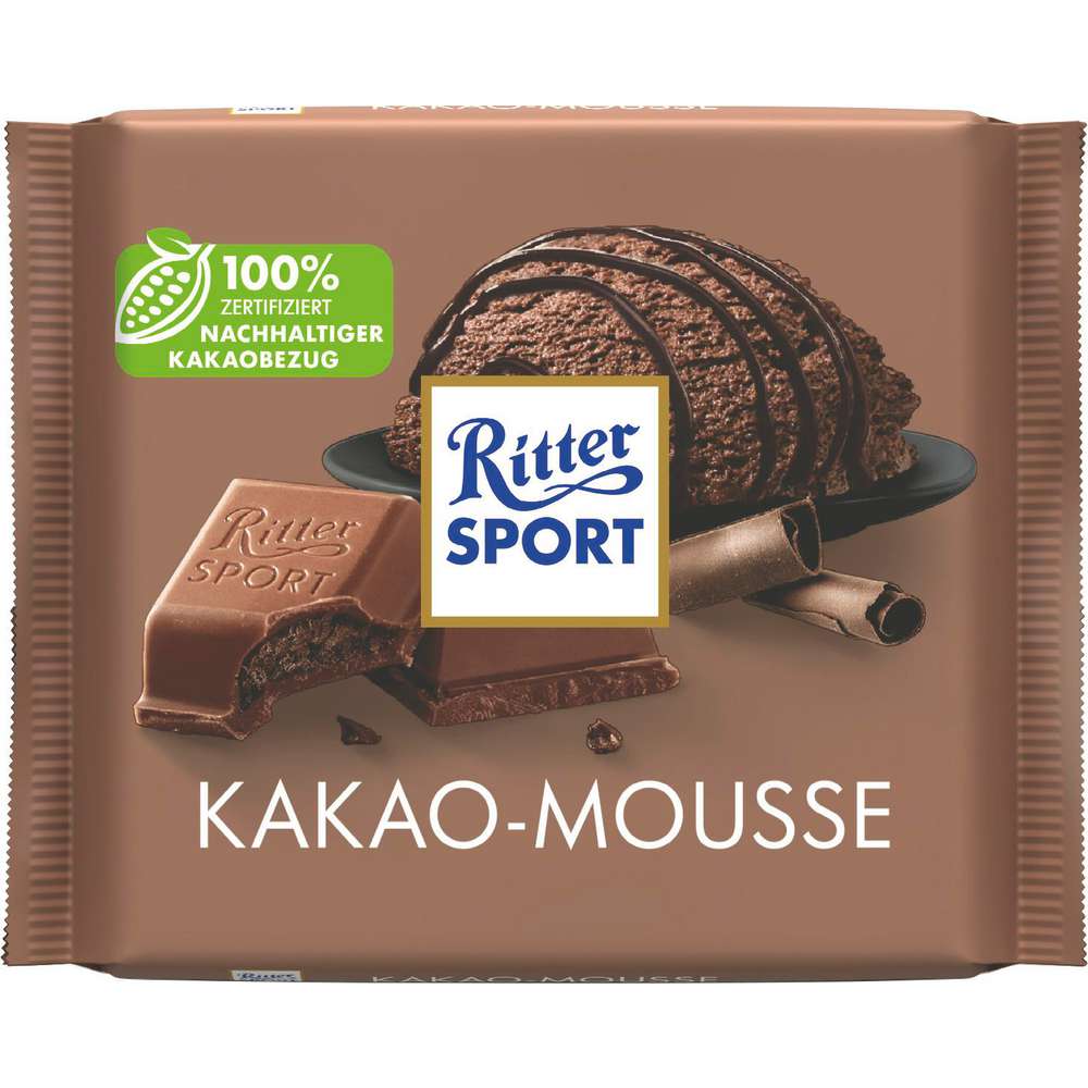Produktabbildung Ritter Sport Tafelschokolade, Kakao Mousse