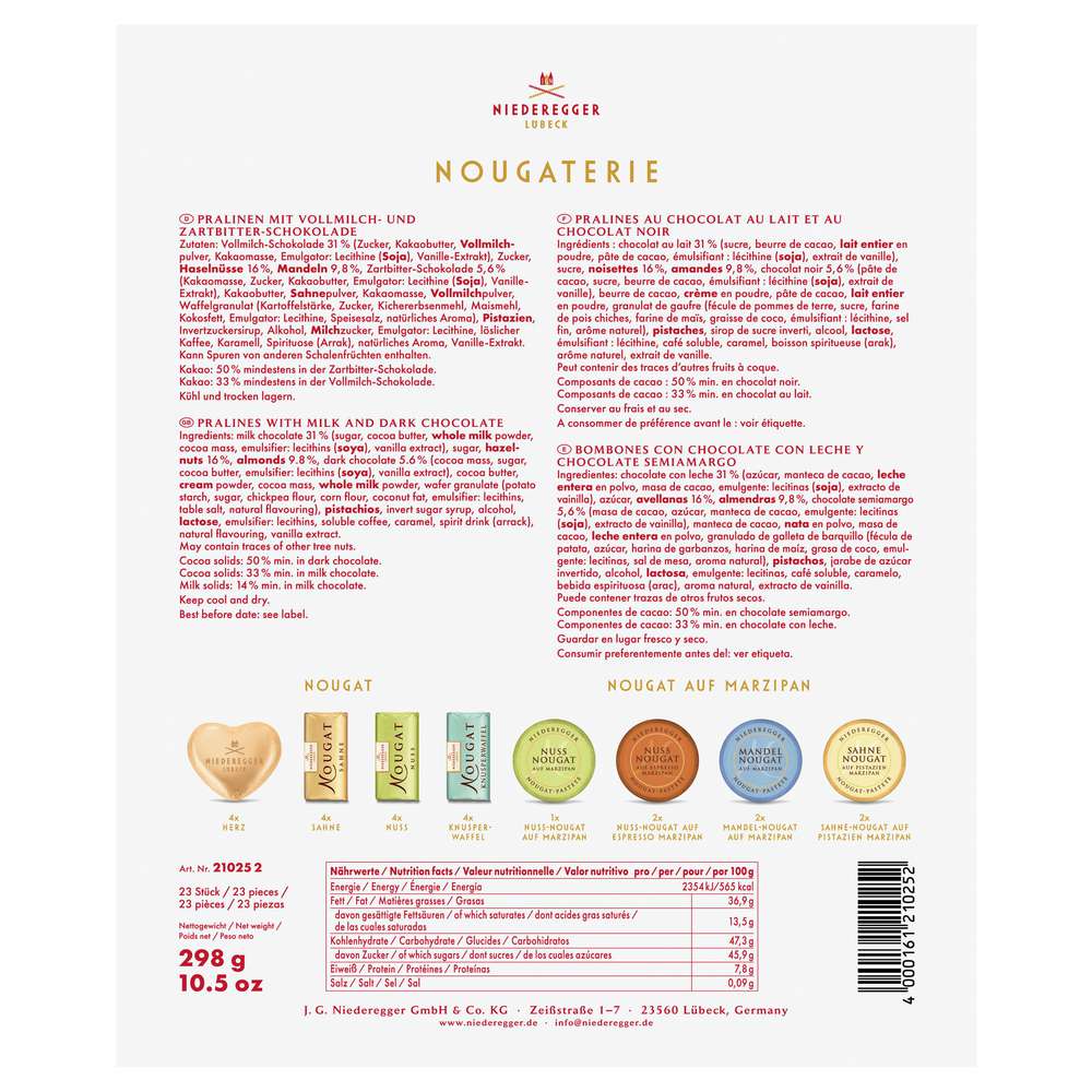 Produktabbildung Niederegger Nougat-Pralinen