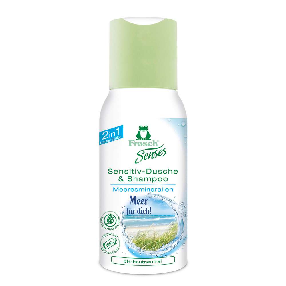 Produktabbildung Frosch Dusche & Shampoo Senses, Meeresmineralien