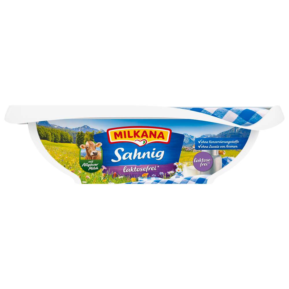 Produktabbildung Milkana Schmelzkäse, Der Sahnige, laktosefrei