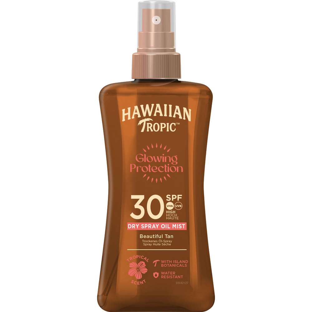 Produktabbildung Hawaiian Tropic Sonnenschutz SPF 30, Dry Oil Spray, Glowing Protection