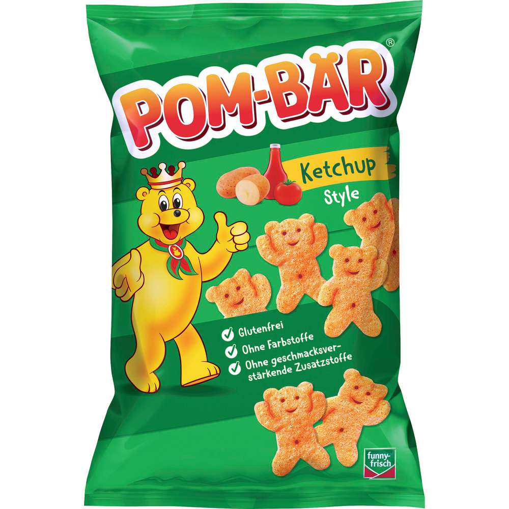 Produktabbildung Pom-Bär Chips, Ketchup Style