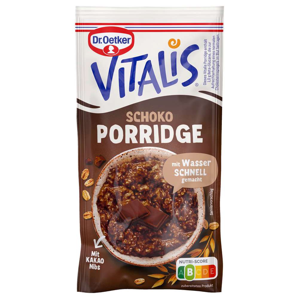 Produktabbildung Dr. Oetker Vitalis Porridge Schoko