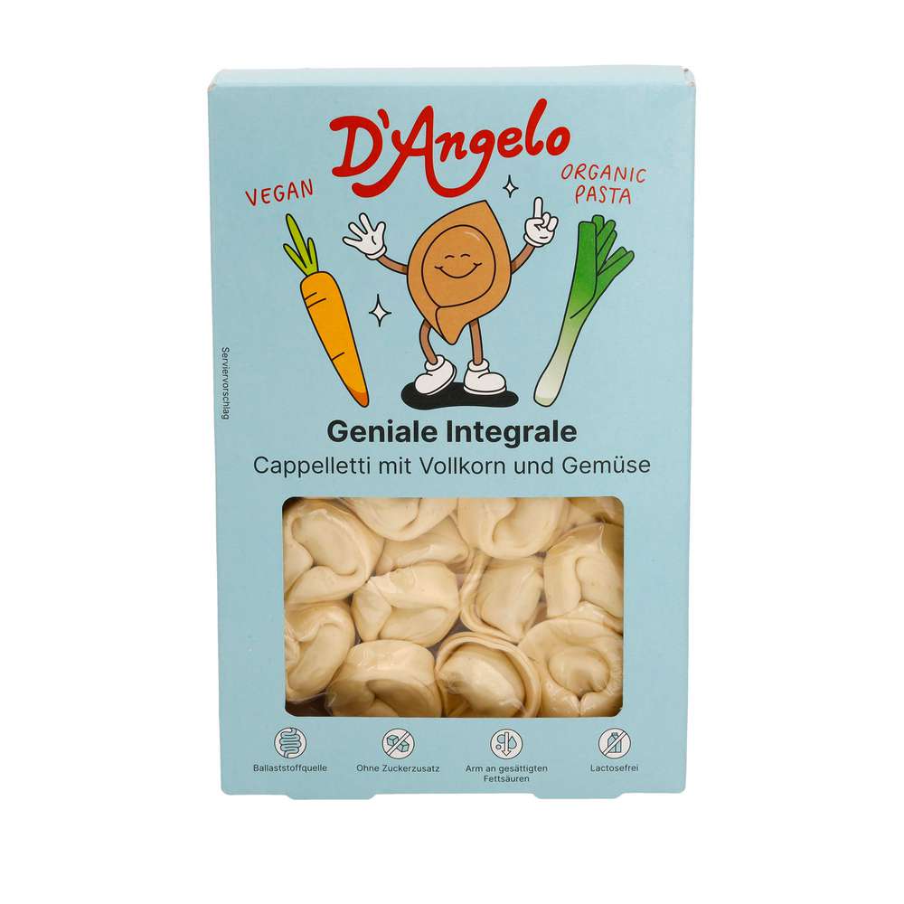 Produktabbildung D'Angelo Pasta Cappelleti, Vollkorn Gemüse