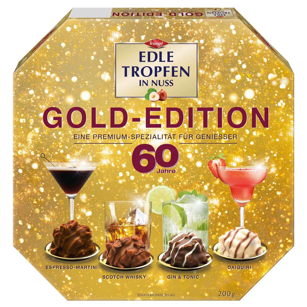 Produktabbildung Trumpf Pralinen Edle Tropfen, Nuss Gold