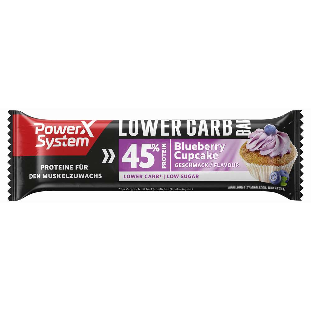 Produktabbildung Power System Proteinriegel, Blaubeer-Cupcake, Low Carb