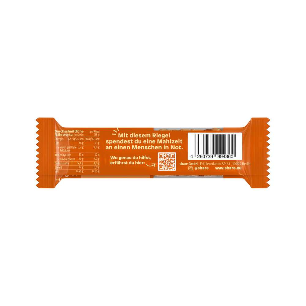 Produktabbildung share Bio Nussriegel Karamell Salz