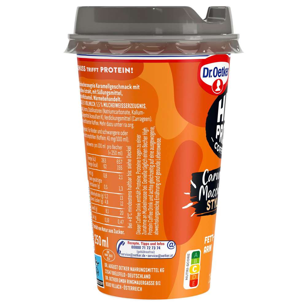 Produktabbildung Dr. Oetker Coffee High Protein, Caramel Macchiato