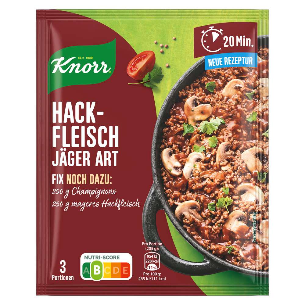 Produktabbildung Knorr Fix Würzmischung Hackfleisch Jäger Art