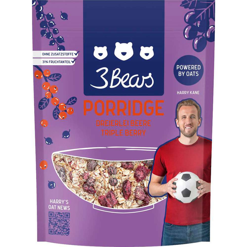 Produktabbildung 3Bears Porridge, Dreierlei Beere