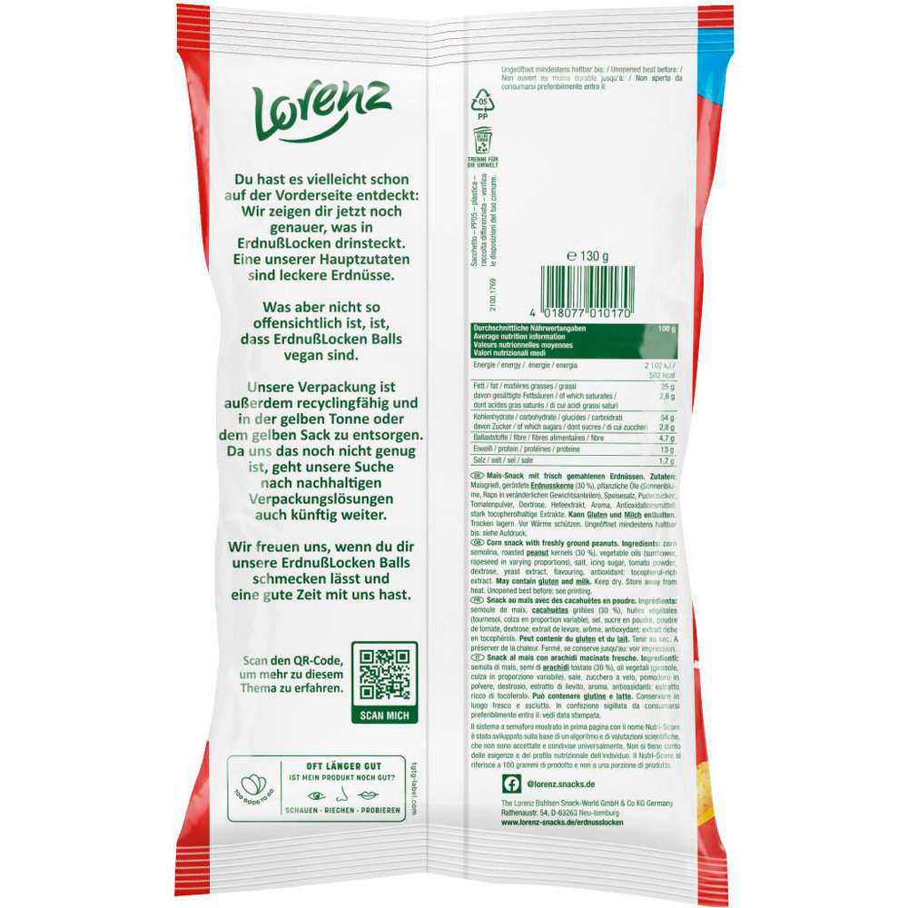 Produktabbildung Lorenz Erdnuß Locken Balls Classic