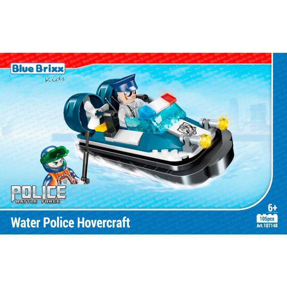 Produktabbildung Blue Brixx 107148 - Stadtpolizei Hovercraft der Wasser Polizei