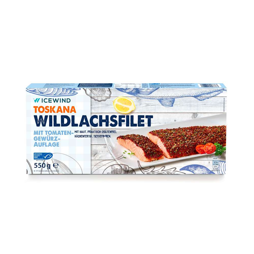 Produktabbildung Icewind Wildlachsfilet Toskana, tiefgekühlt