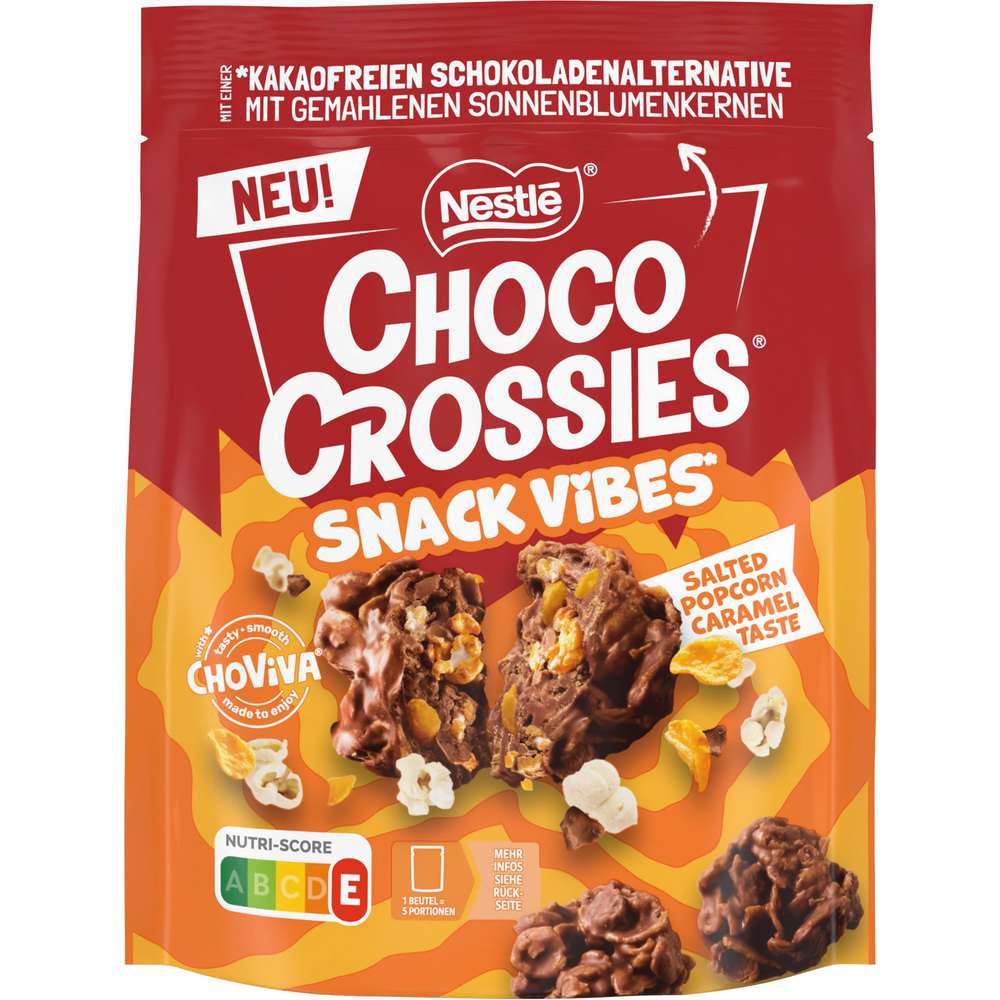 Produktabbildung Nestle Choco Crossies Snack Vibes, Salted Popcorn Caramel