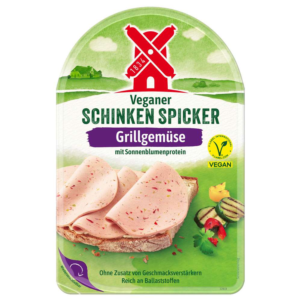 Produktabbildung Rügenwalder Mühle Veganer Schinken Spicker, mit Grillgemüse