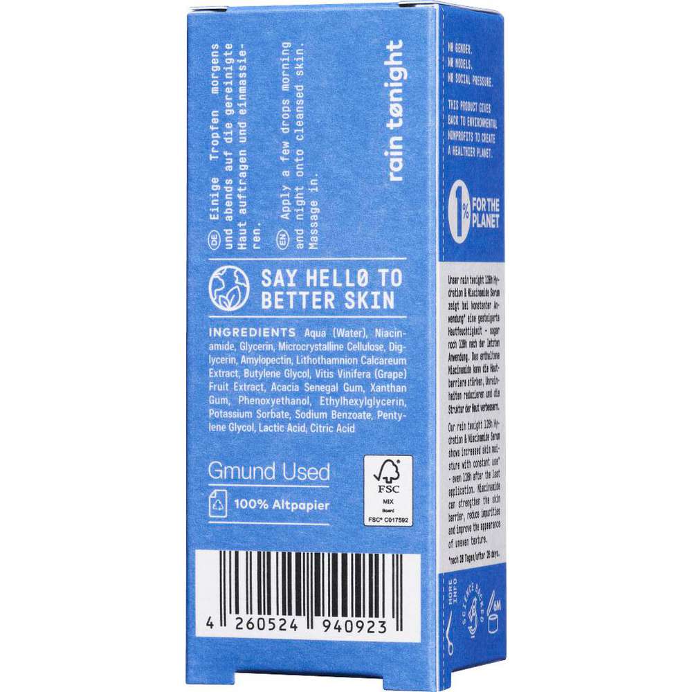 Produktabbildung No Cosmetics Hydration 120h & Niacinamide Serum rain tønight 
