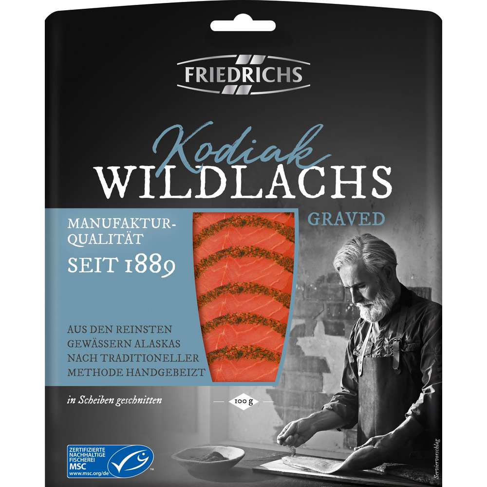 Produktabbildung Friedrichs Premium Kodiak Wildlachs, Graved