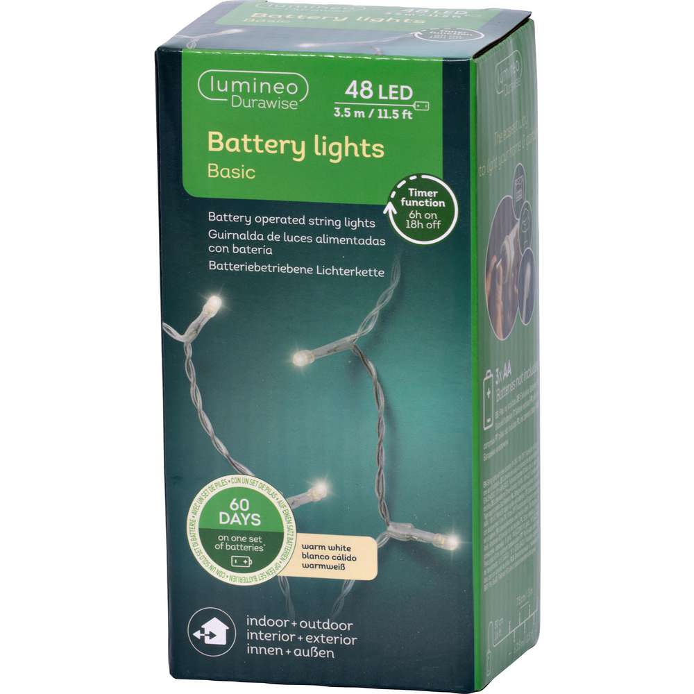 Produktabbildung Lumineo Lichterkette für Innen & Außen, warmweiß