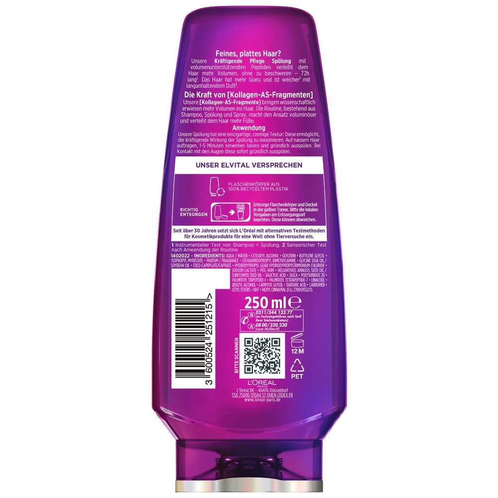 Produktabbildung L'Oreal Paris Elvital Spülung, Collagen Lifter