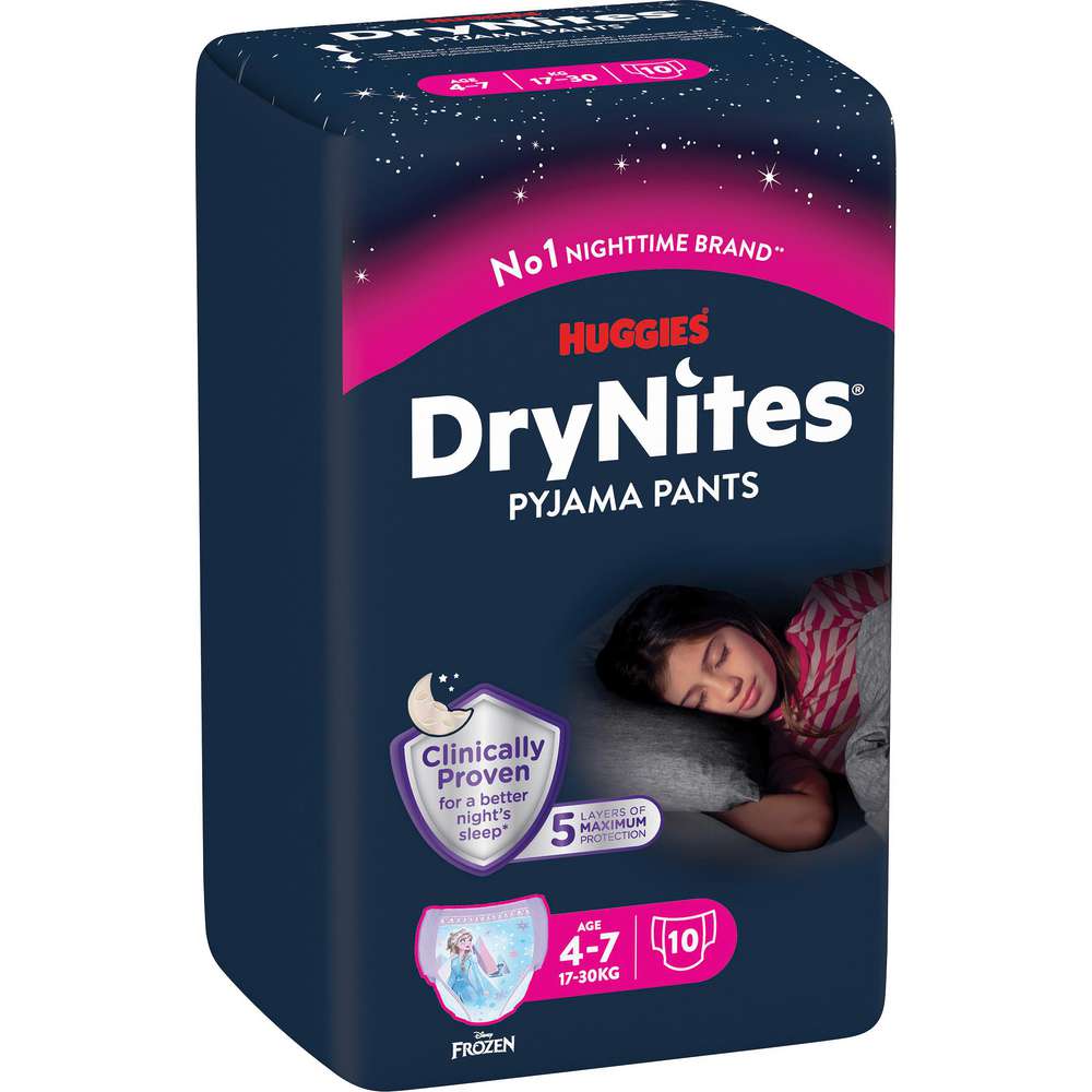Produktabbildung Huggies Windeln DryNites Pyjama Pants, Girl 4-7 Jahre