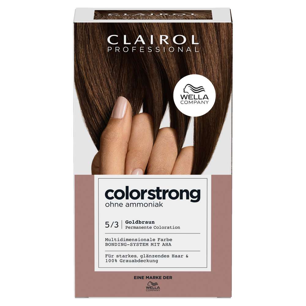 Produktabbildung Clairol Haarfarbe Colorstrong ohne Ammoniak, 5/3 Hell Goldbraun