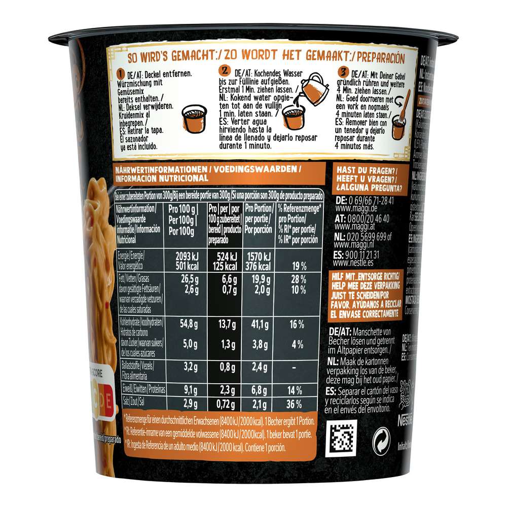 Produktabbildung Maggi Magic Asia Saucy Noodles, Erdnusbutter