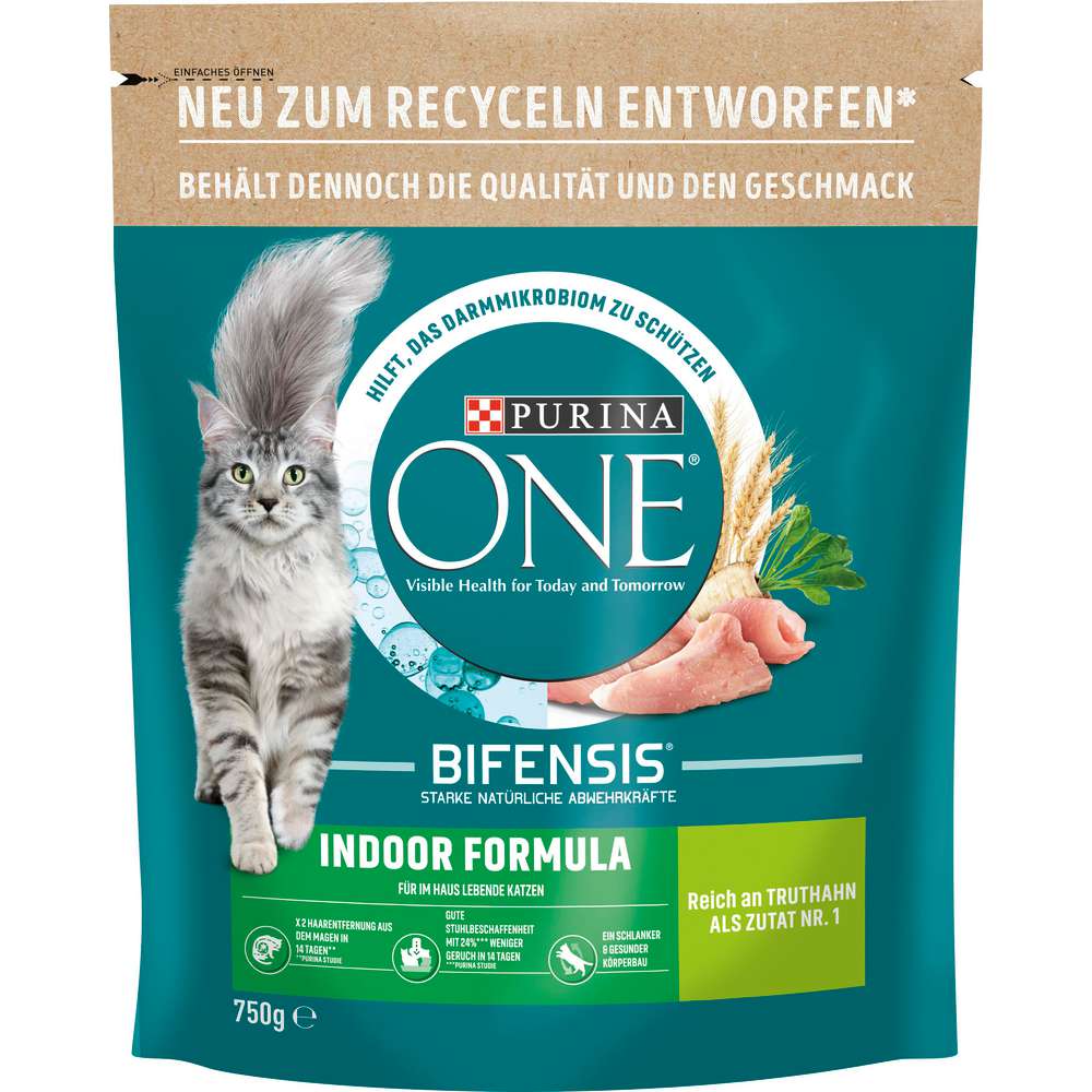 Produktabbildung Purina Katzenfutter One, Indoor Truthahn 