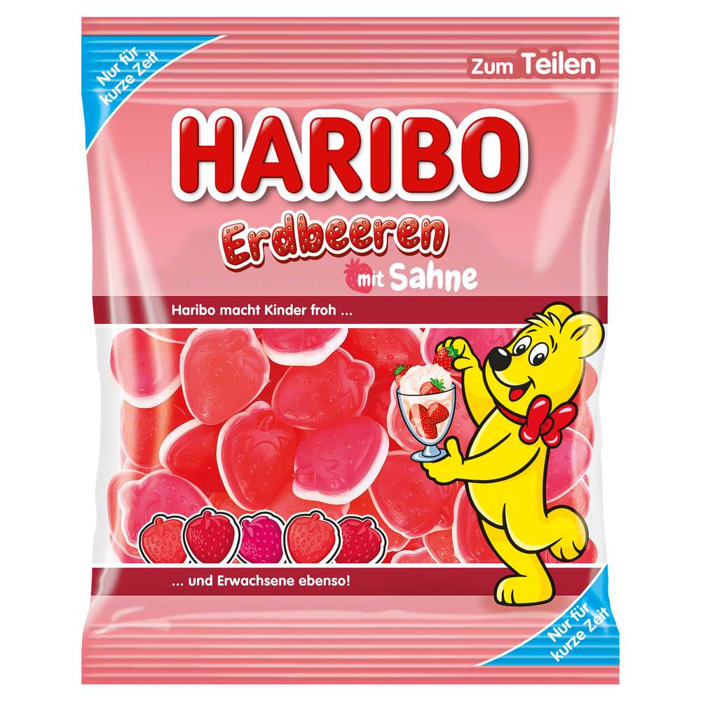 Produktabbildung Haribo Fruchtgummi Erdbeeren mit Sahne