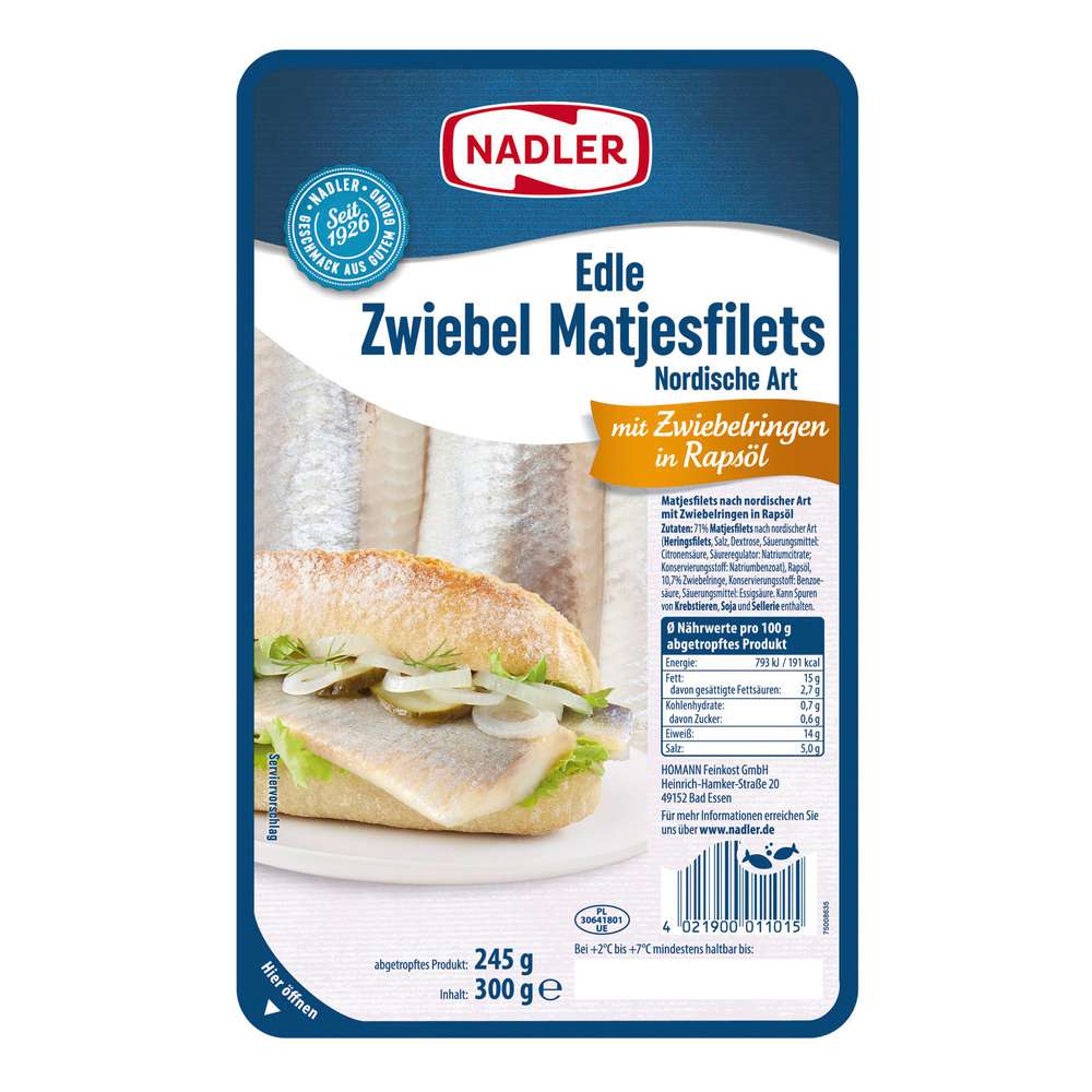 Produktabbildung Nadler Matjesfilet Zwiebel