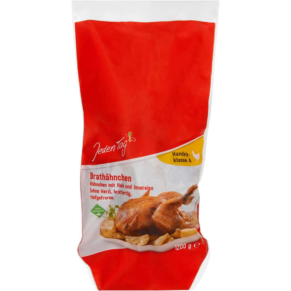 Produktabbildung Jeden Tag Brathähnchen mit Hals & Innereien, tiefgekühlt