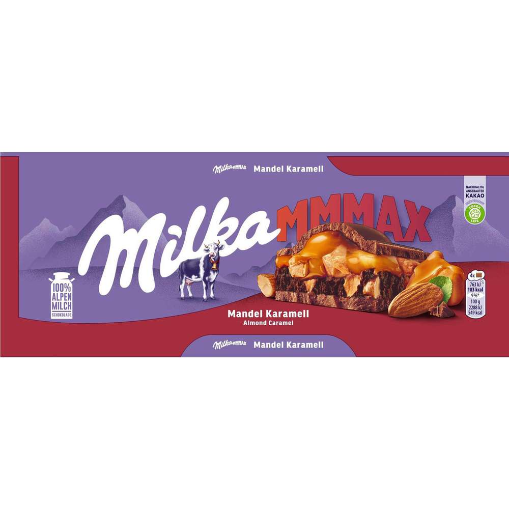Produktabbildung Milka Tafelschokolade, Mandel-Karamell