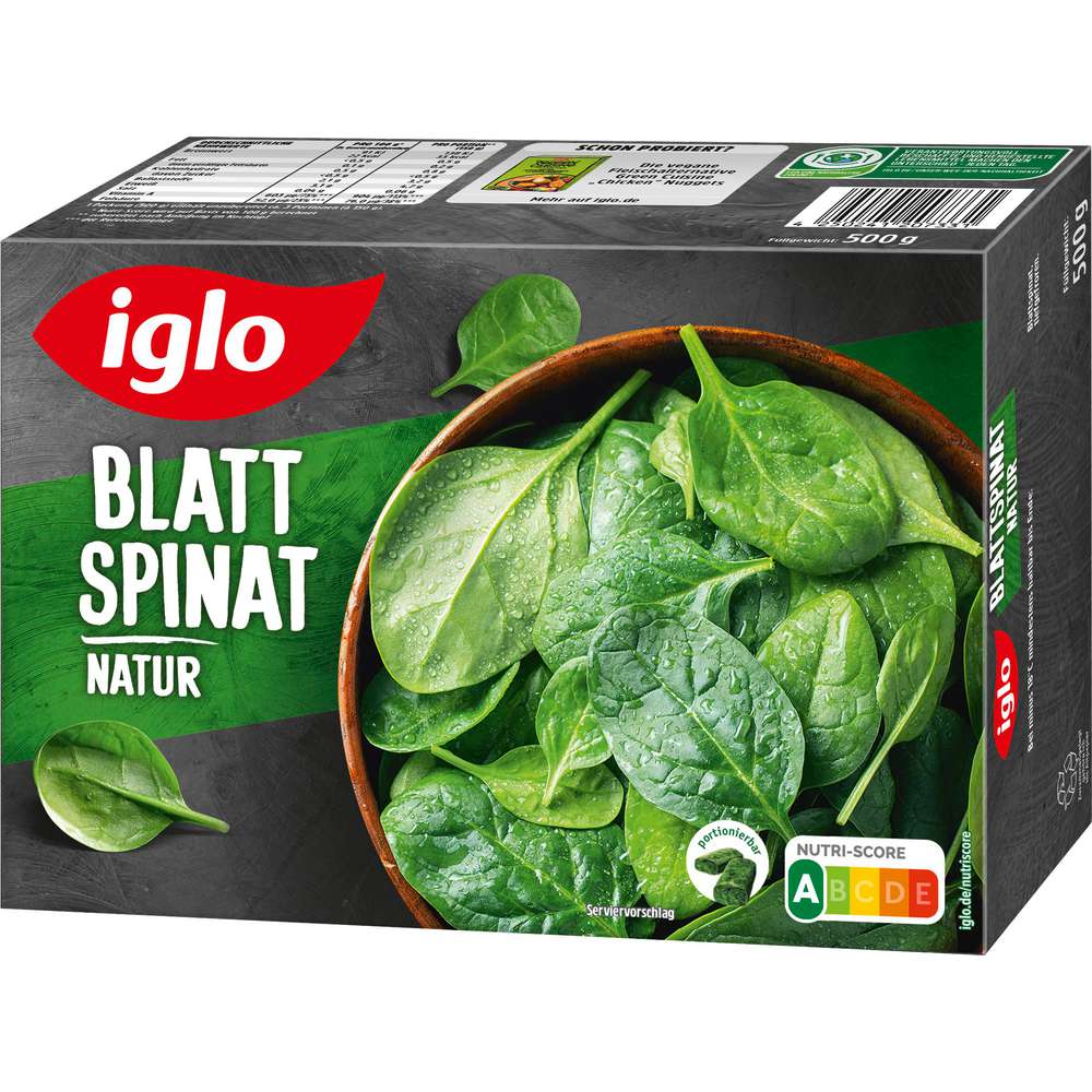 Produktabbildung Iglo Blatt-Spinat portionierbar, tiefgekühlt