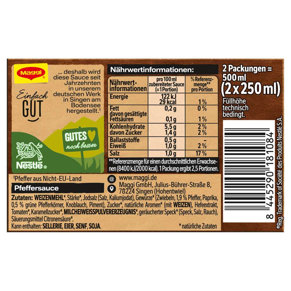 Produktabbildung Maggi Deli Pfeffer Sauce