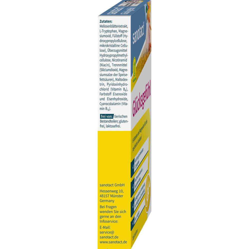 Produktabbildung sanotact Glücksgefühle B-Vitamine und Magnesium