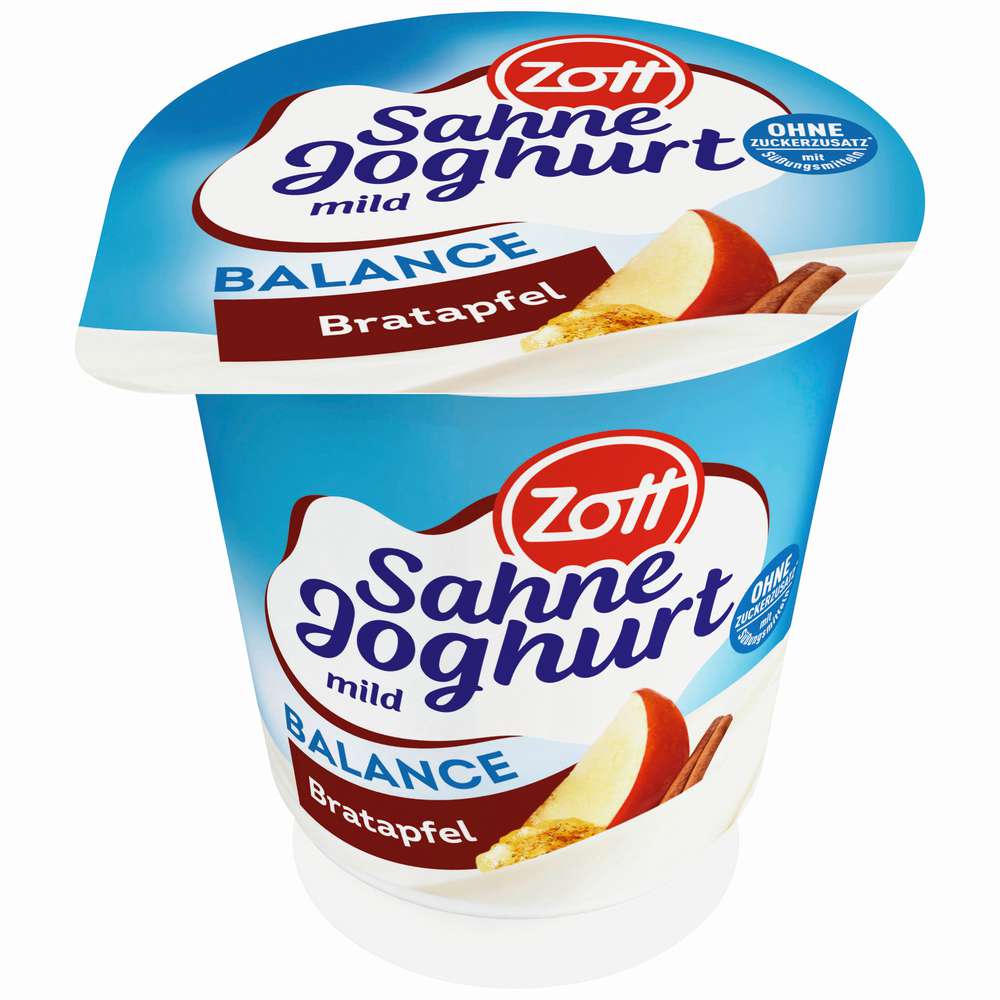 Produktabbildung Zott Sahnejoghurt, Balance, Bratapfel