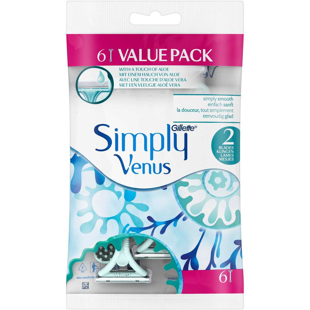 Produktabbildung Gillette Einwegrasierer Simply Venus, 4+2 Rasierer