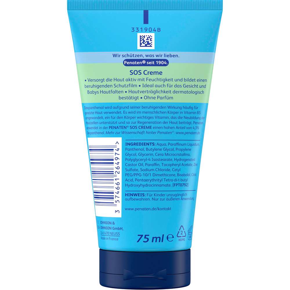 Produktabbildung Penaten Baby-Pflege SOS Creme, Dex-Panthenol
