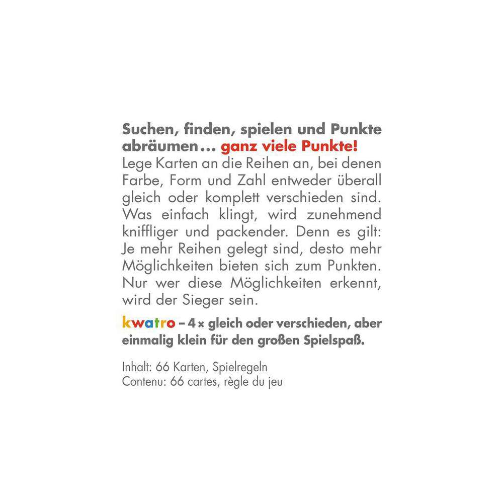 Produktabbildung Game Factory Kartenspiel Kwatro