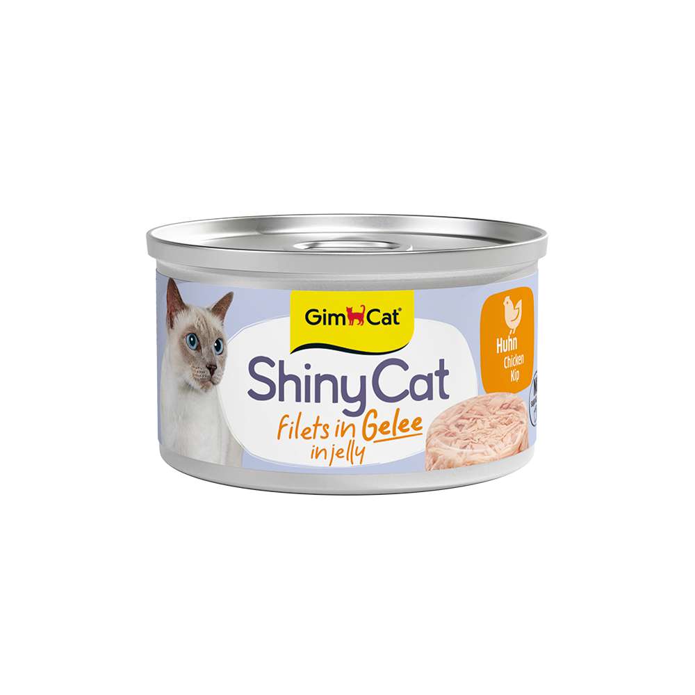 Produktabbildung Gimcat Katzen-Nassfutter ShinyCat, Filets in Gelee, Huhn