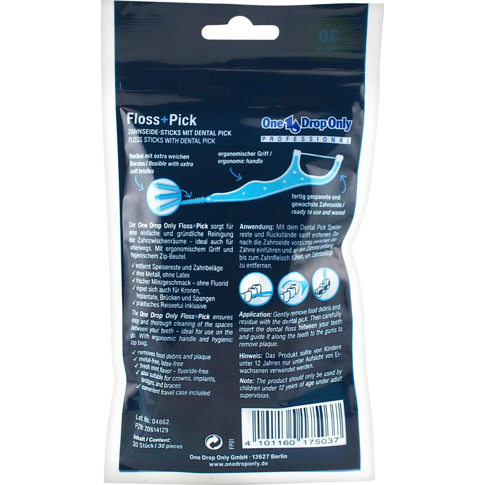 Produktabbildung One Drop Only Zahnseide-Sticks Floss + Pick