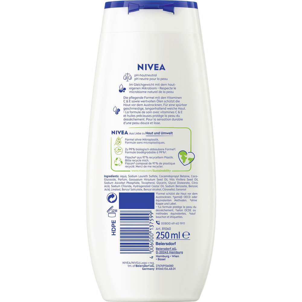 Produktabbildung Nivea Pflegedusche,  Cashmere & Cottonöl