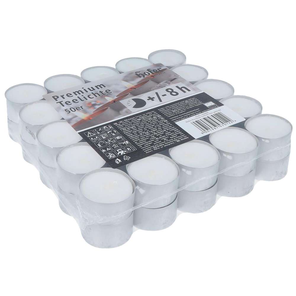 Produktabbildung Hofer Kerzen Premium Teelichter 8h Brenndauer