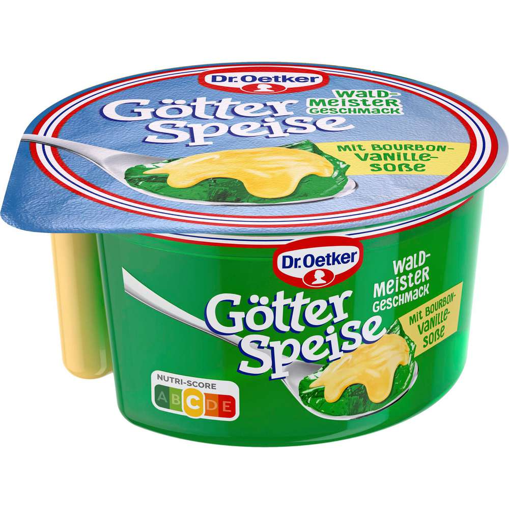 Produktabbildung  Götterspeise mit Soße, Waldmeister